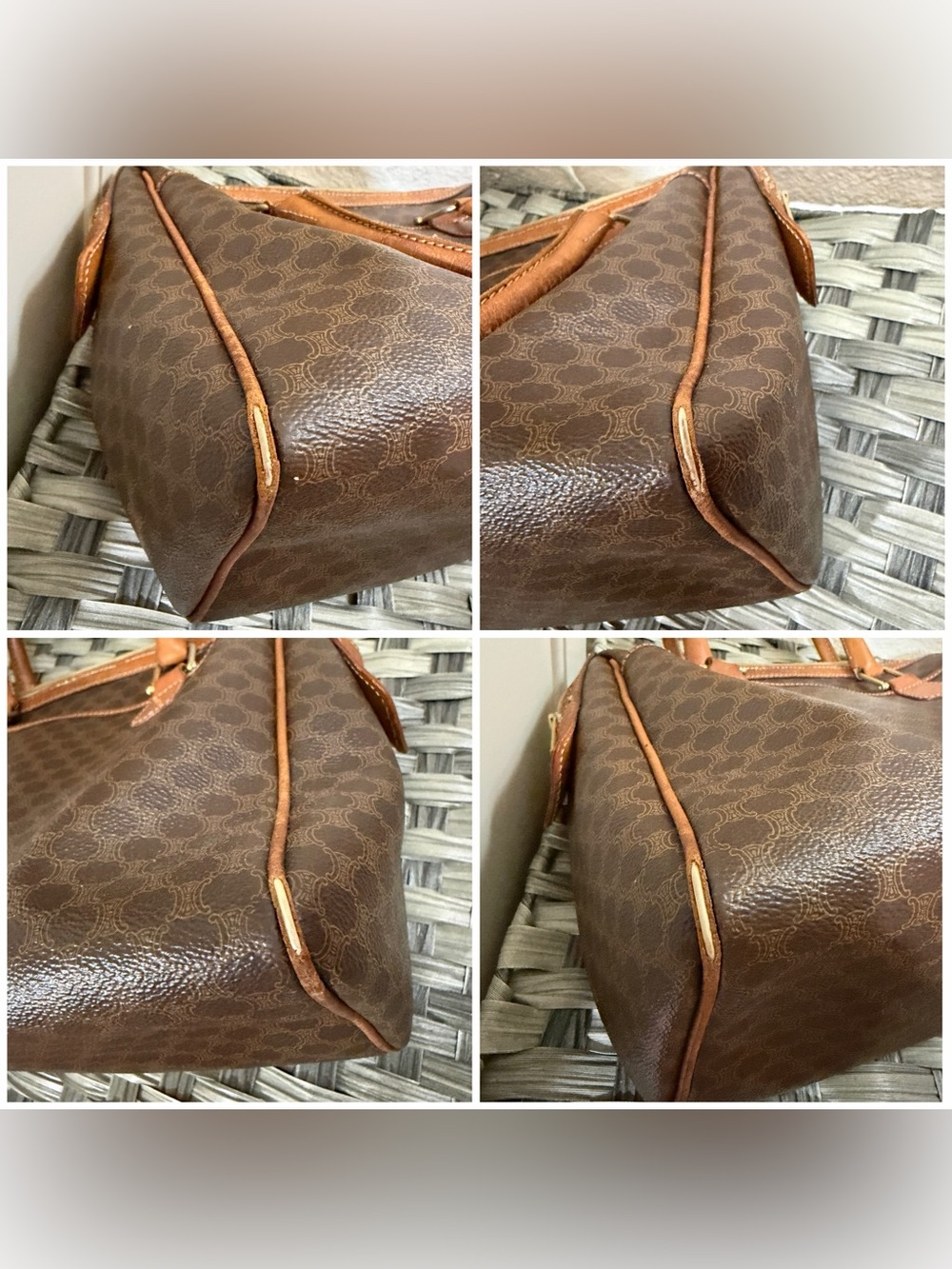Vintage Celine Macadam Top Handle Satchel - Made in Italy - Picture 5 of 16